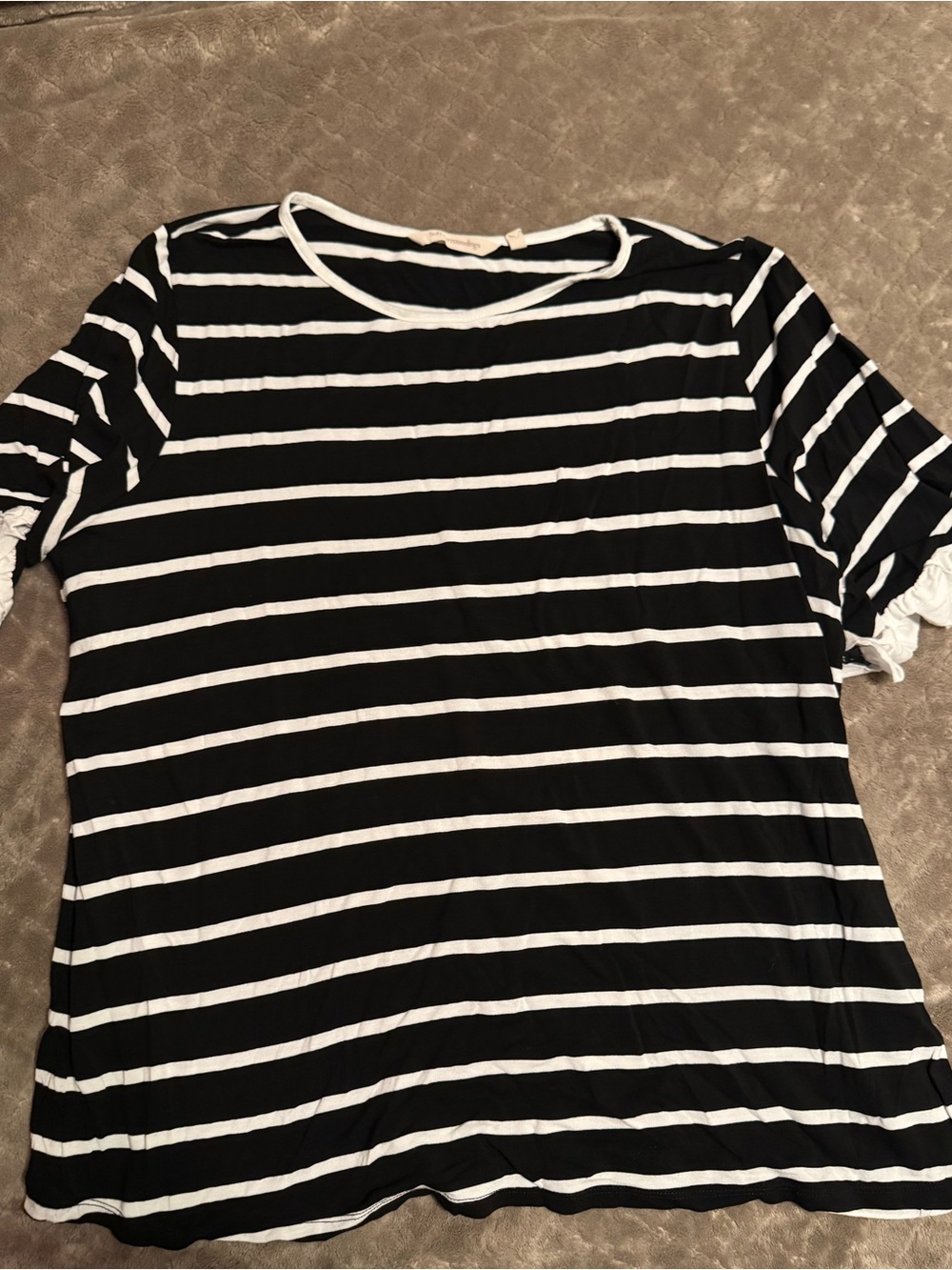 Soft surroundings striped blouse xl